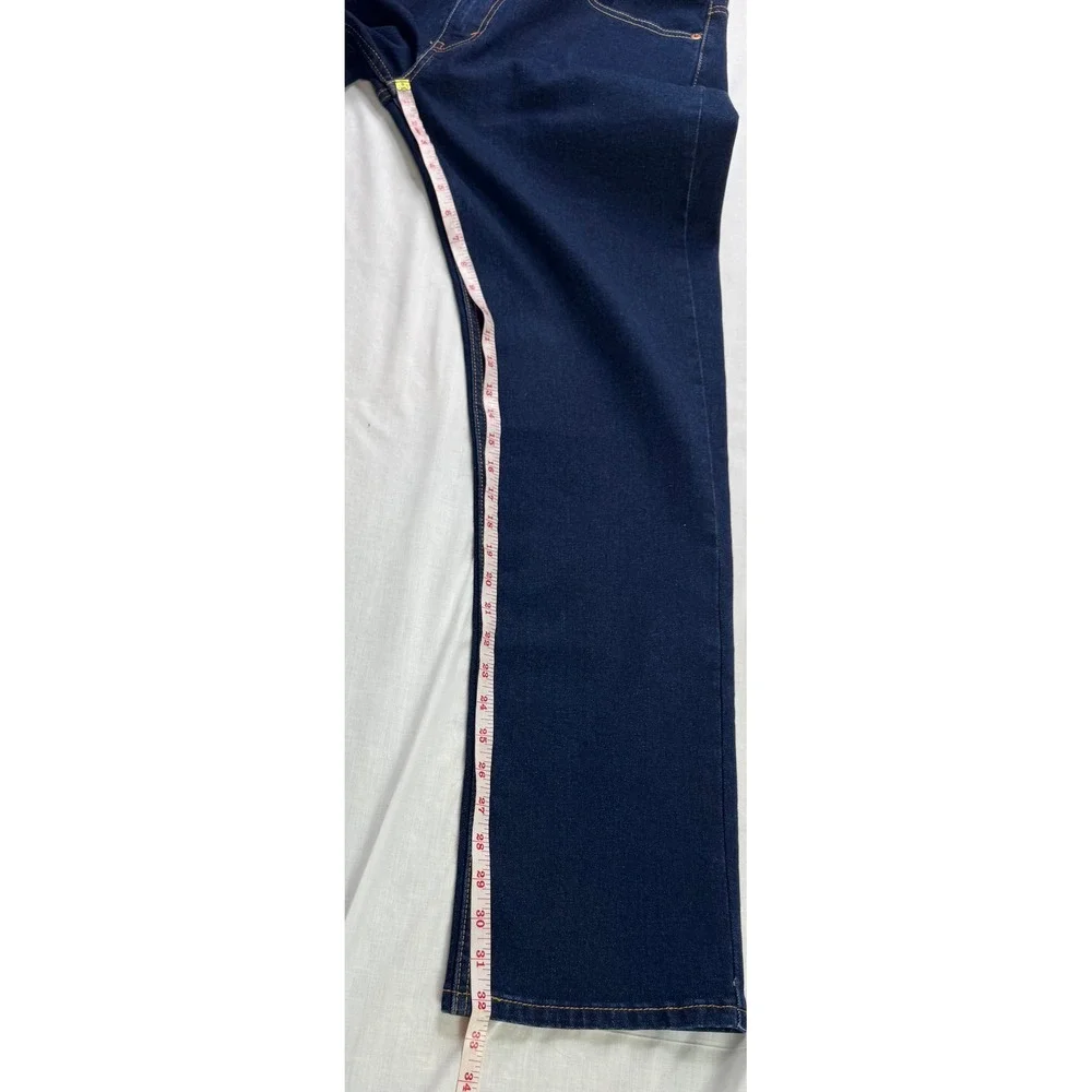 Levis 514 Straight Fit Stretch Mens Jeans Dark Indigo Blue 36x32